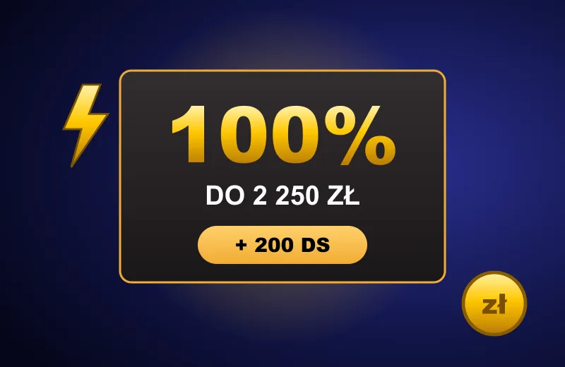 Karta bonusu powitalnego Cazeus Casino: 100% do 2 250 zł i 200 DS